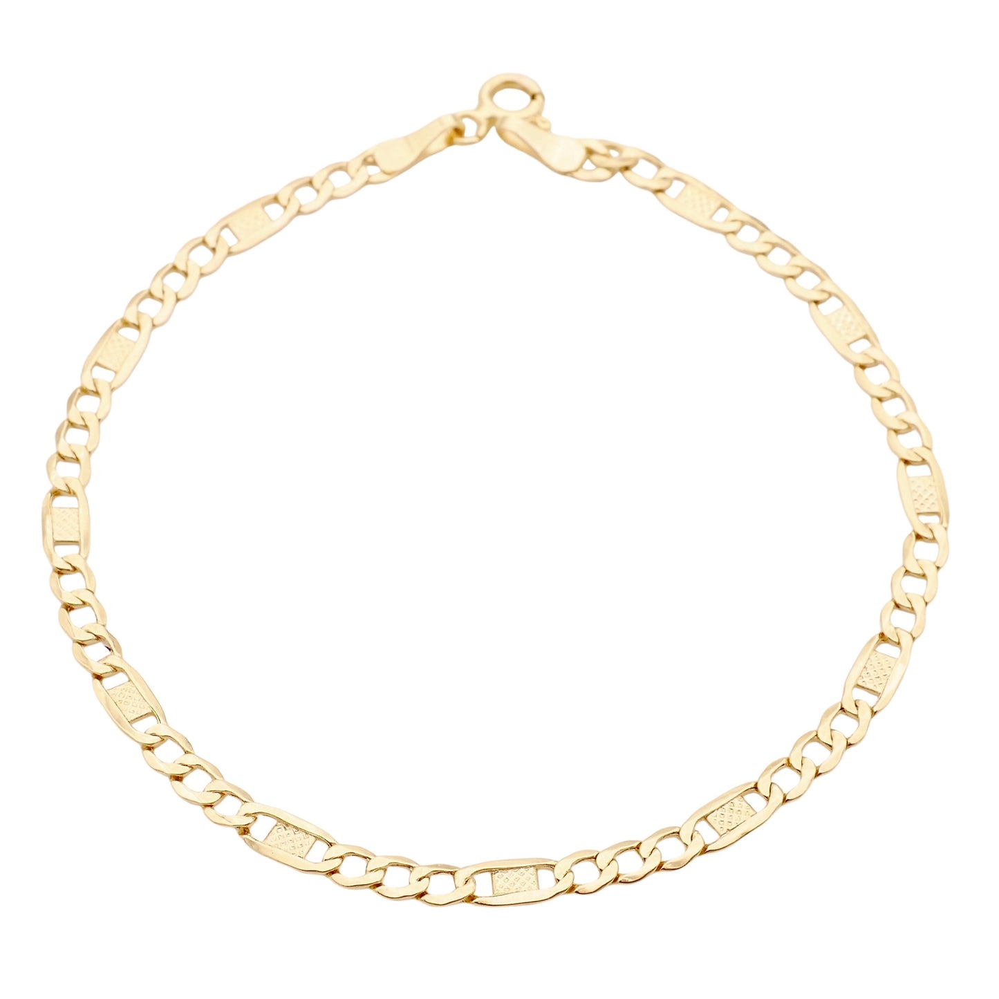 Figaro Panzerarmband in 585er Gold