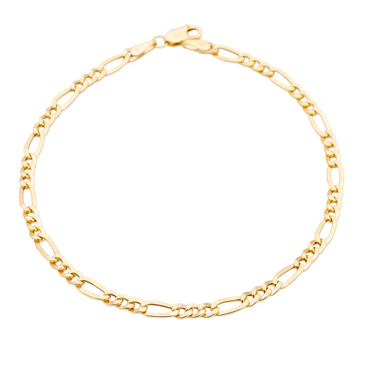 Figaro Panzerarmband in 585er Gold