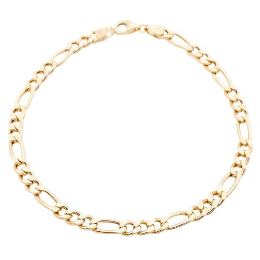 Figaro Panzerarmband in 585er Gold
