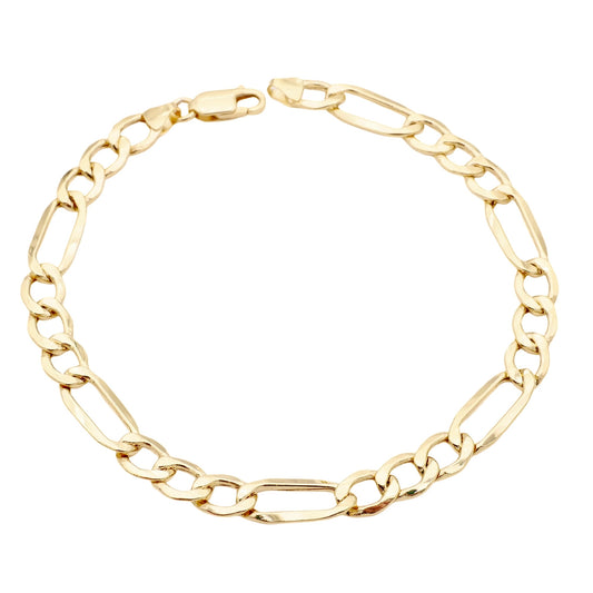 Figaro Panzerarmband in 585er Gold