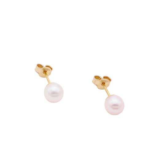 Perlen Ohrstecker in 585er Gold