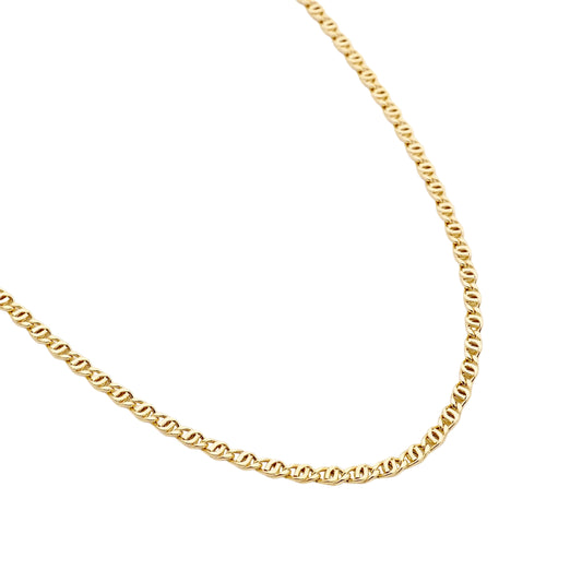 Panzer Halsgoldkette in 585er Gold