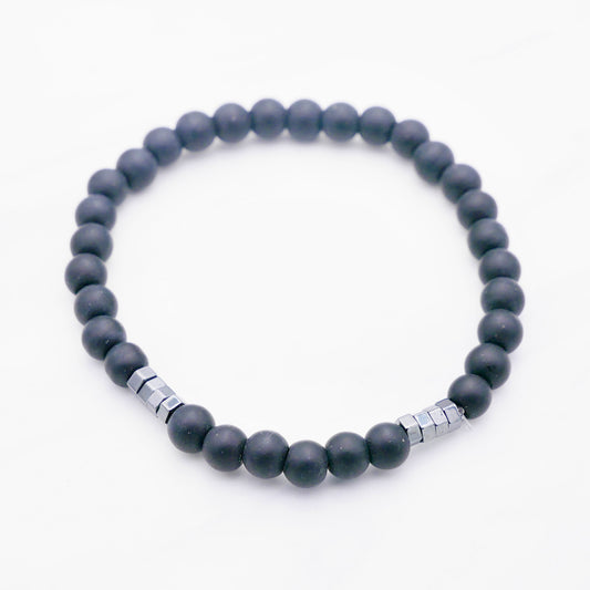 Stepson. Herren Armband Naturstein Onyx